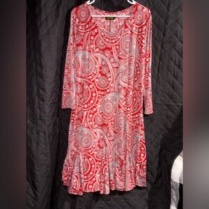 Reborn Red Paisley Dress